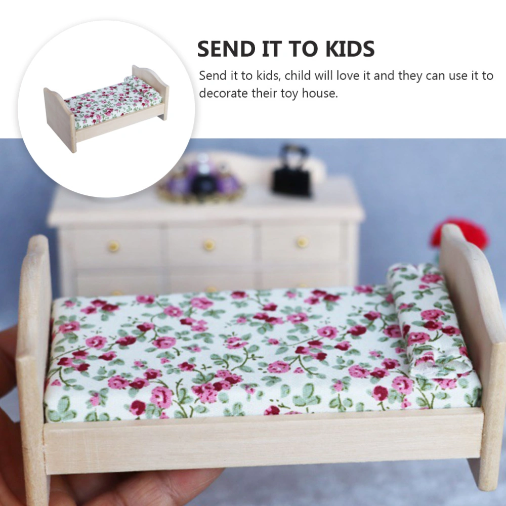 1 Set Mini Doll Bed Furniture Adorable Miniature DIY Kids Doll Toy Accessories