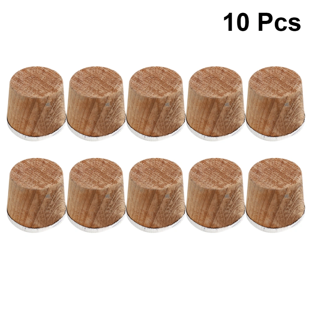 10PCS Wooden Bottle Cork Plug Safe Vacuum Flask Stopper Lid Replacement Kettle Parts Household Supplies (Size L, Normal Style)