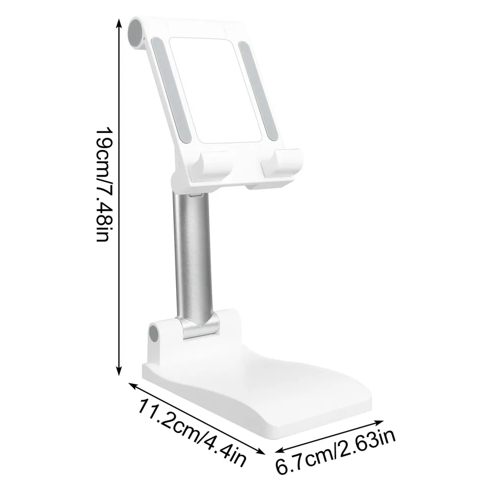 1 Pc Creative Folding Portable Cellphone Holder Tablet PC Stand Desktop Phone Stand with Mirror