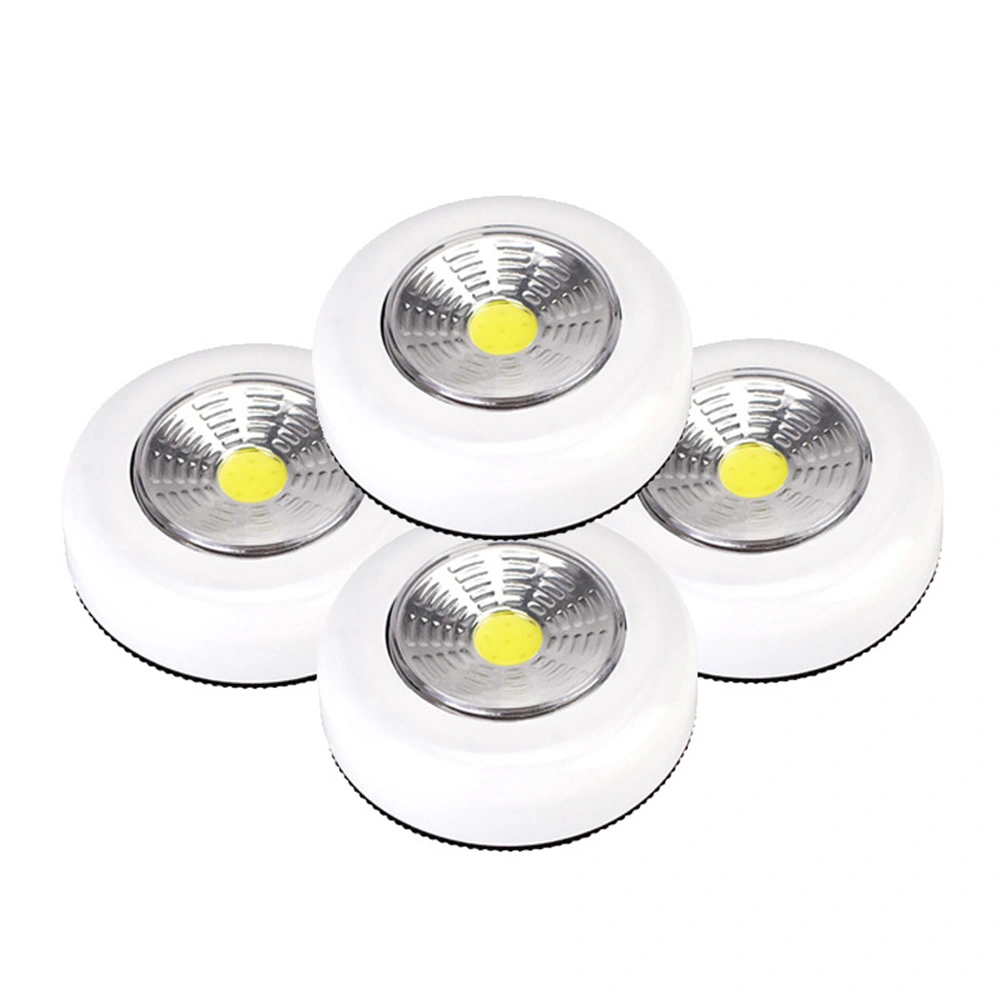 2 Pcs/Pack LED Lamp Touch Light Family Emergency Light Wall Cabinet Night Light without battery (White Light)