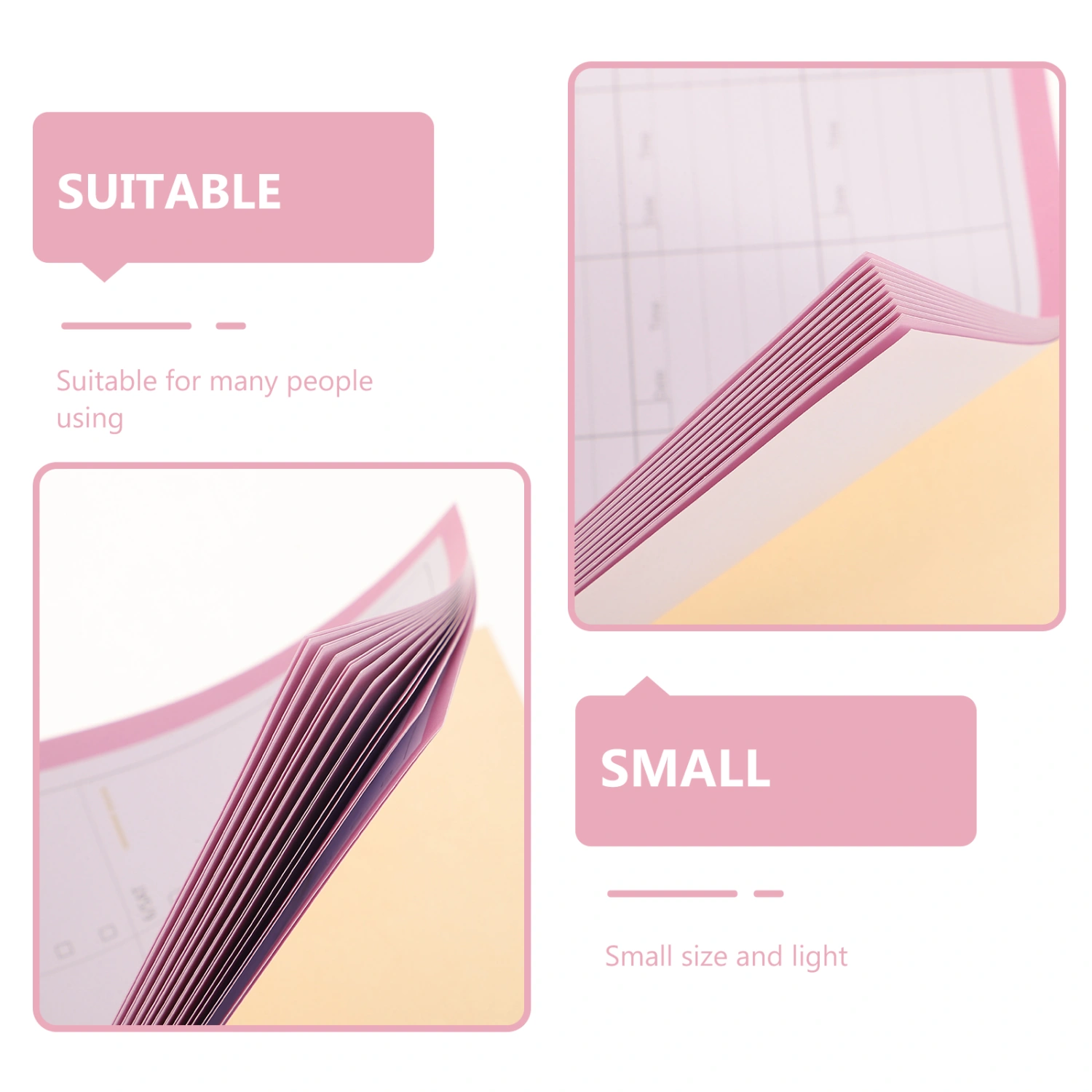 2pcs Weekly Notepad Planner Monthly Paper Planning Notepad Schedule Checklist