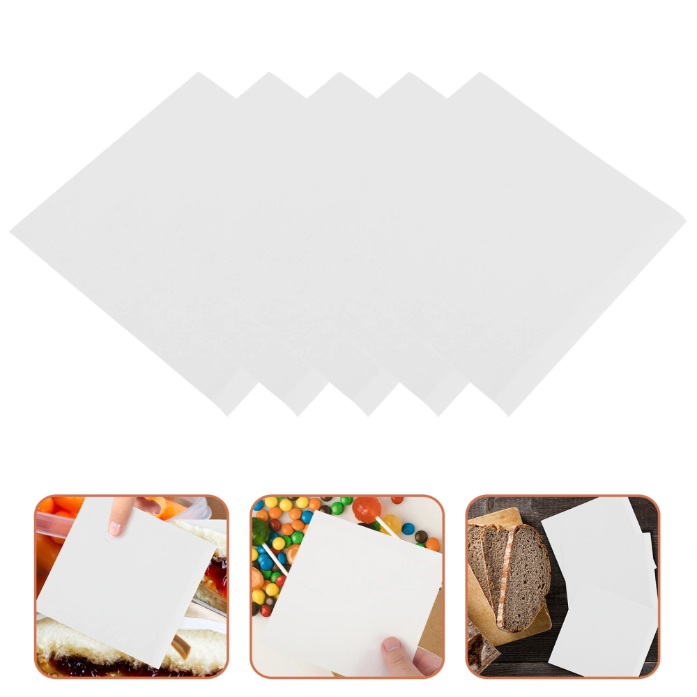 200Pcs Kraft Paper Shredded Cake Fried Food Packaging Bags Oil-proof Food Containers