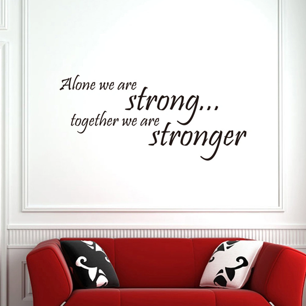 Alone We are Strong Together Stronger Family Love Home Vinyl Wall Decal Lettering Decoration Quote Decor Saying Sticker Art