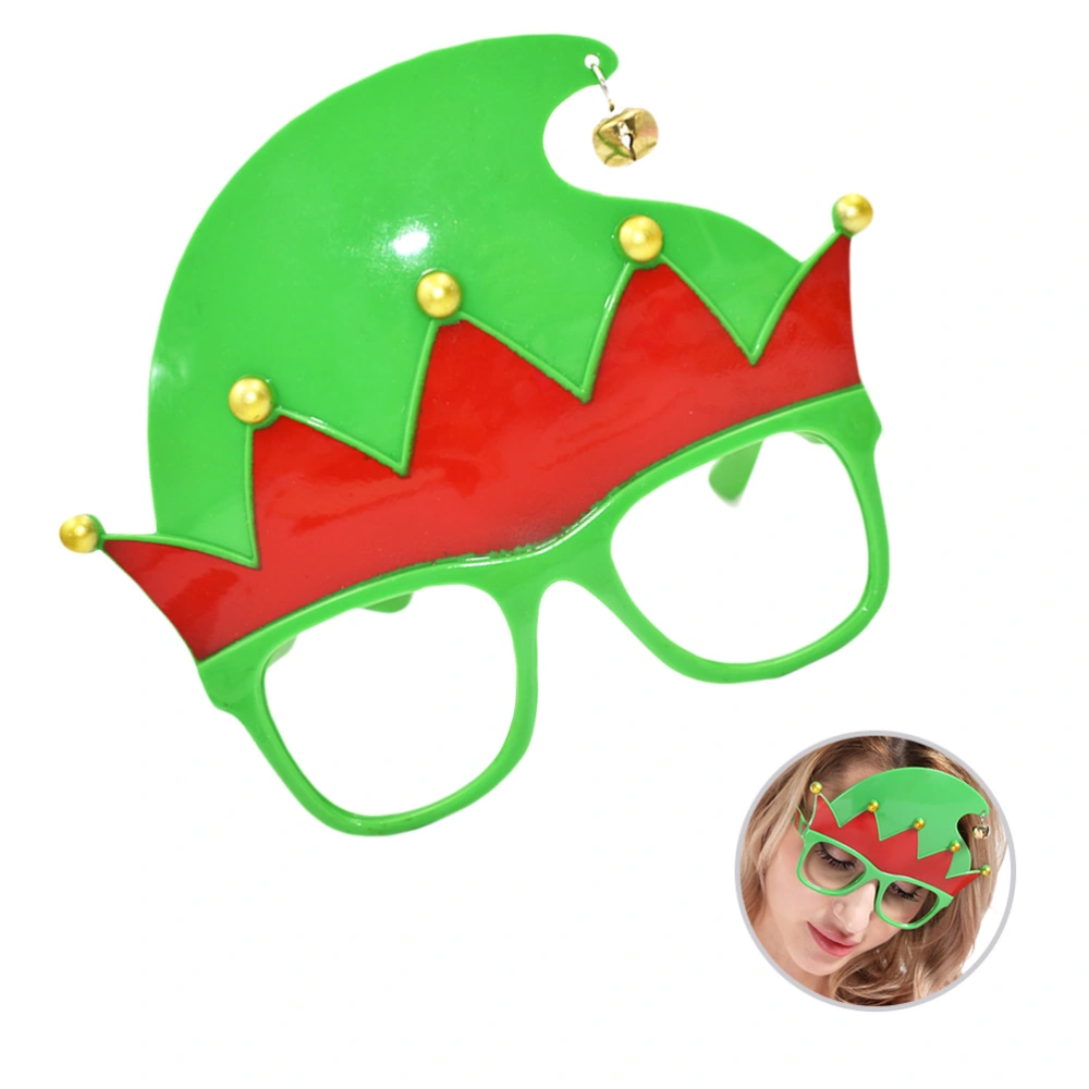 Lovely Christmas Elf Glasses Frame Photo Props Party Favors Supplies for Kids Adults Birthday Costume Party Cosplay