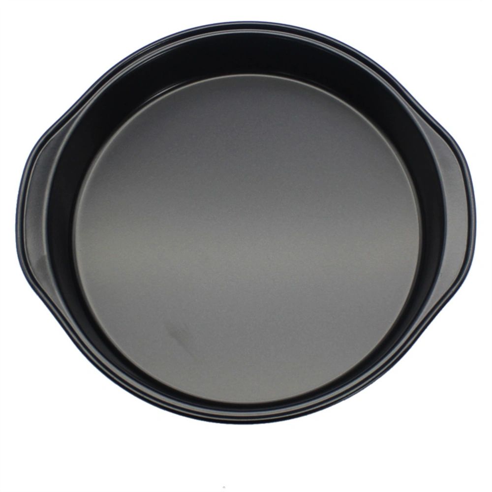 2PCS 8 Inch Carbon Steel Pizza Plates Cake Pan Comal Baking Mold Nonstick Bakeware for Pudding Dessert