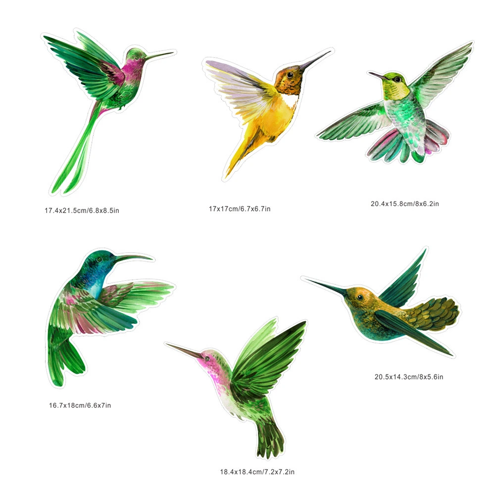 6Pcs Window Clings Static Window Clings Bird Prevention Strike Cling Window Clings for Window