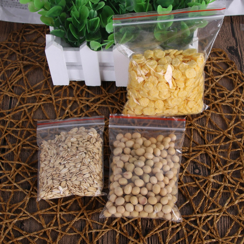 100pcs 4x6cm Sealing Bags Zipper Poly Bags Clear Resealable Transparent Storage Bags Dispenser Bag