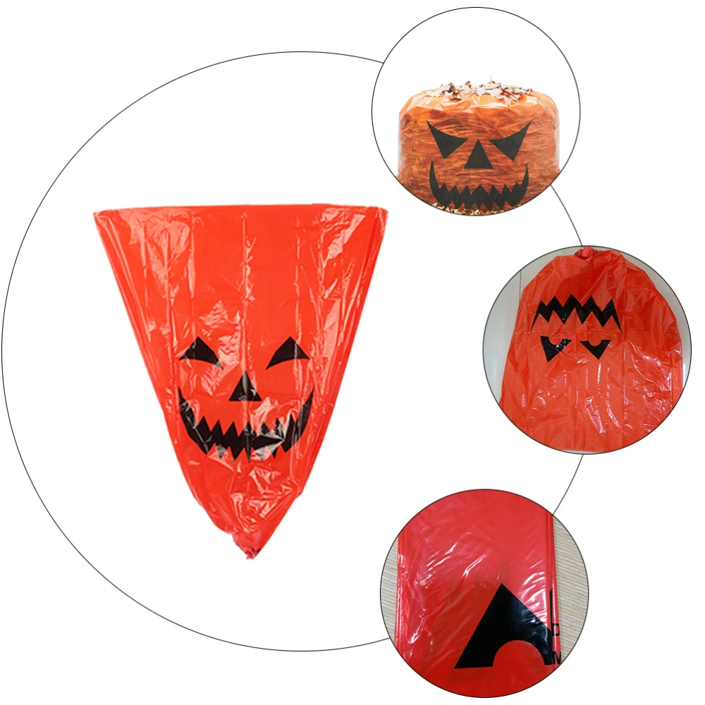 10pcs Personalized Pumpkin Pattern Waste Bags Garden Fallen Leaves Litter Bags