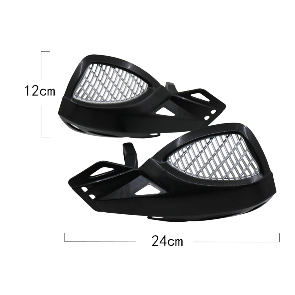 1 Pair Universal Motorcycle Handguards Hand Guards Protectors Motorbike Motocross Protector (Black)