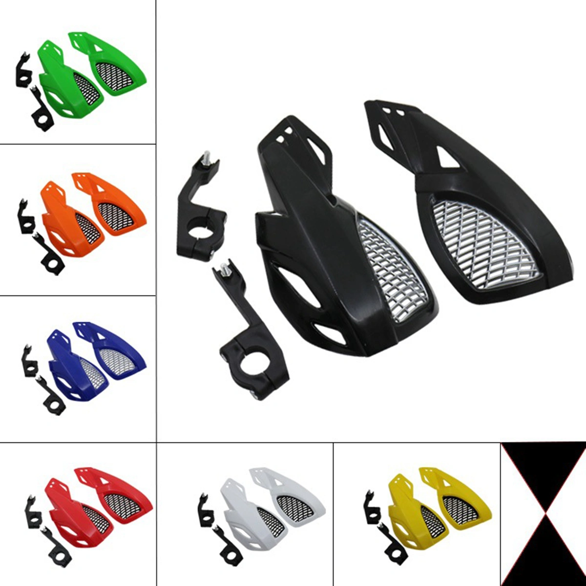 1 Pair Universal Motorcycle Handguards Hand Guards Protectors Motorbike Motocross Protector (Black)