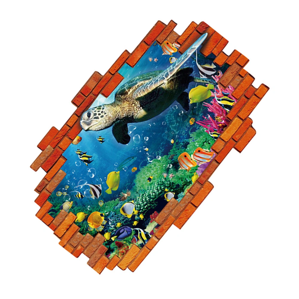 Unique 3D Under The Sea Wall Sticker Underwater World Wall Decals Removable Wall Stickers