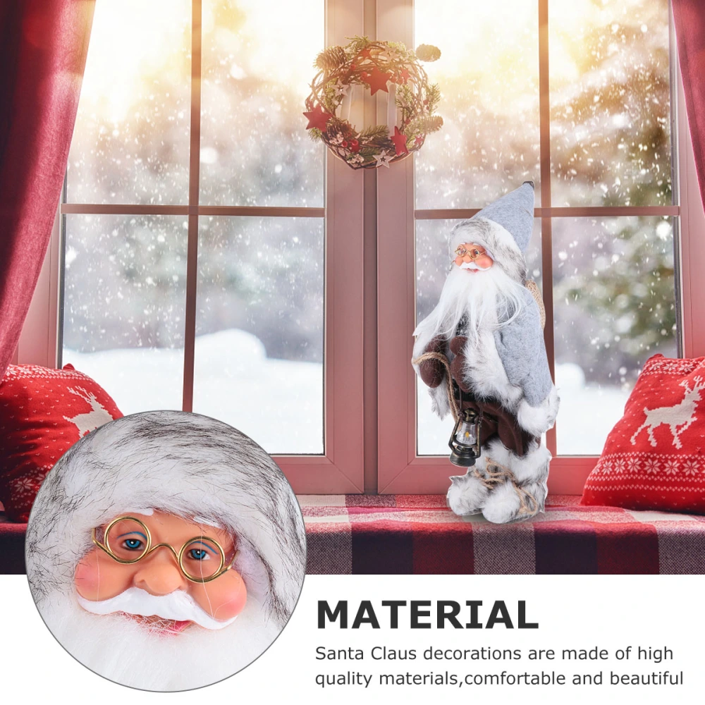 1 Pc Christmas Desktop Decoration PVC Santa Clause Home Office Desktop Accessory