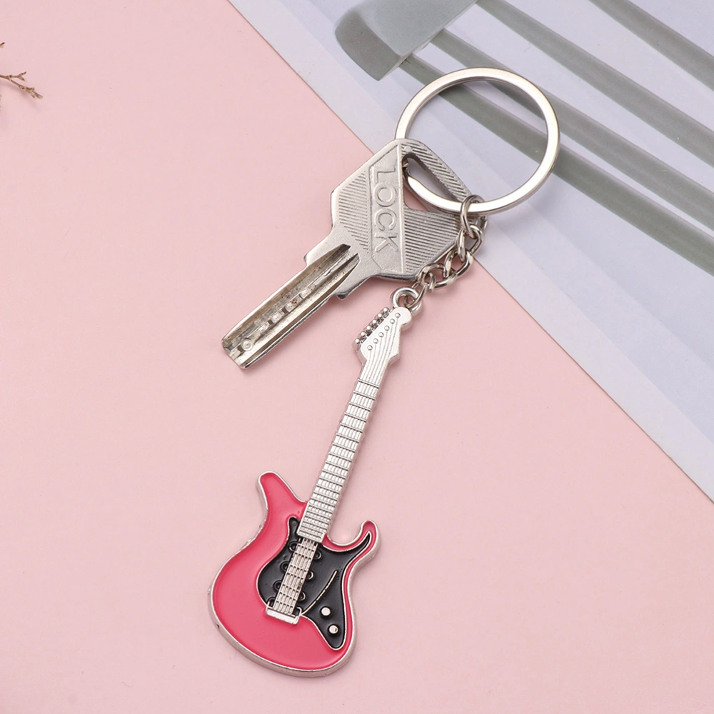 12pcs Guitar Decor Keychain Creative Hanging Keyring for Key Bag