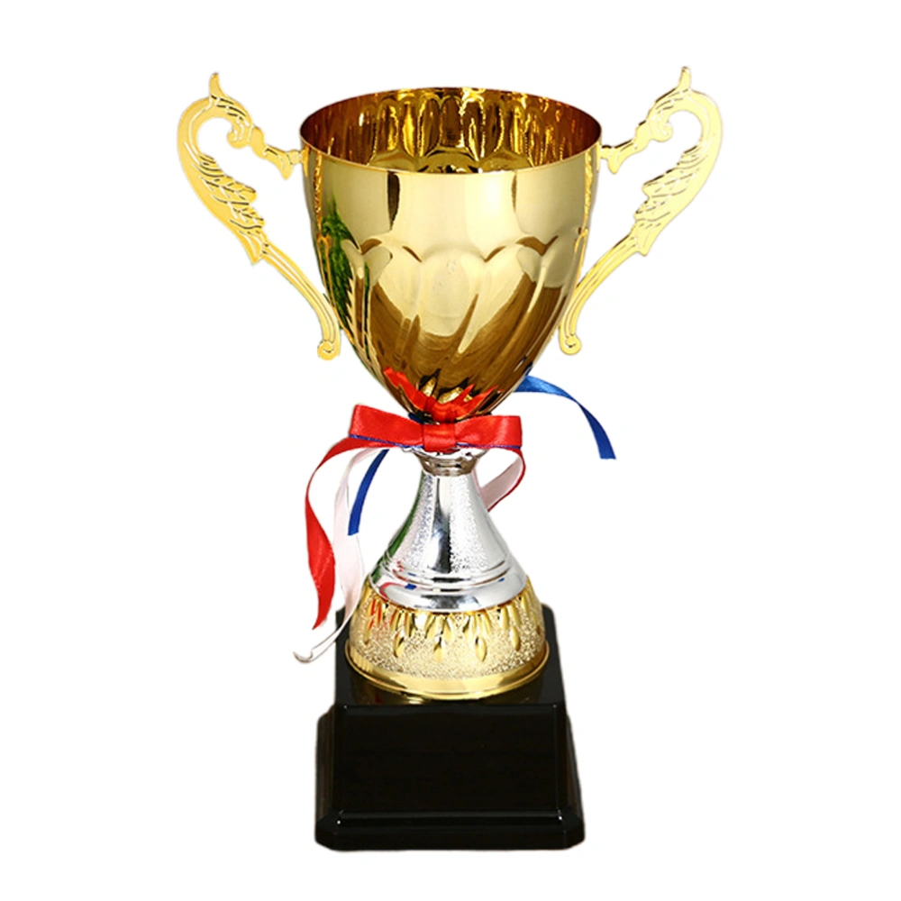 1PC Sports Match Alloy Trophy Competitive Metal Trophy School Tournament Honor Trophy (27cm)