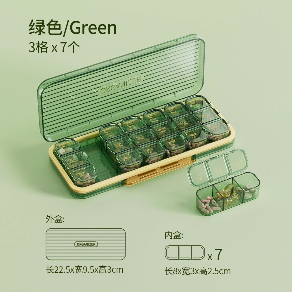 Pills Organizer Portable Pills Container Small Medication Holder Travel Pills Storage Box