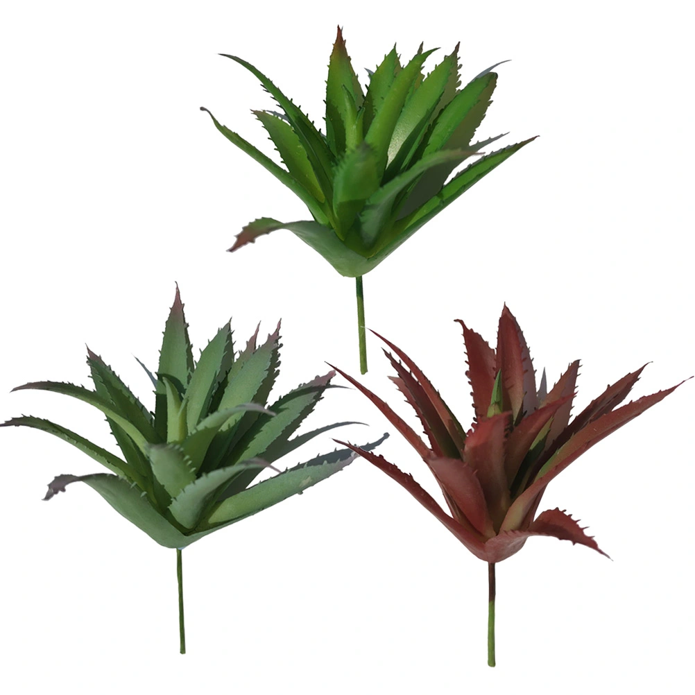 3pcs Artificial Succulent Plants Simulation Aloe Fake Plant Decoration for Home Garden (3 Colors)