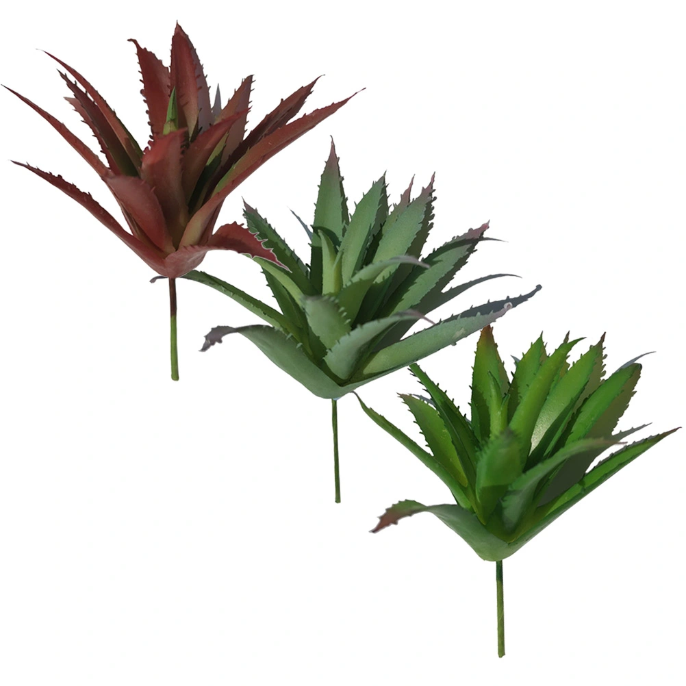 3pcs Artificial Succulent Plants Simulation Aloe Fake Plant Decoration for Home Garden (3 Colors)
