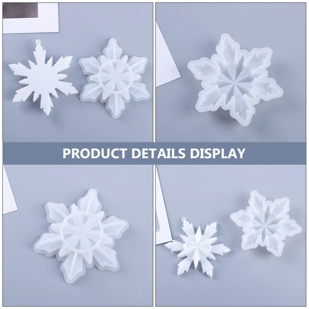  Snowflake Shape Hanging Pendant Mold Silicone Hanging Ornament Mold DIY Mold