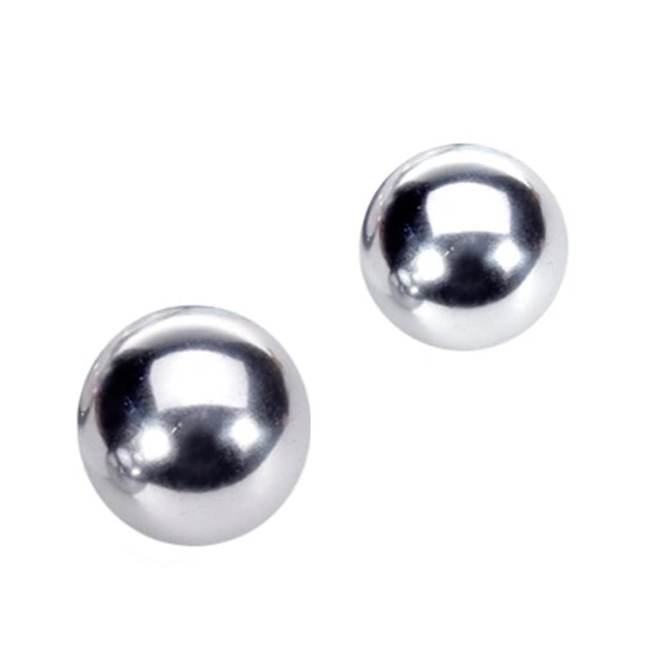 Pair of 52mm Baoding Balls Chinese Health Exercise Stress Balls Palm Messager (Chrome Color)