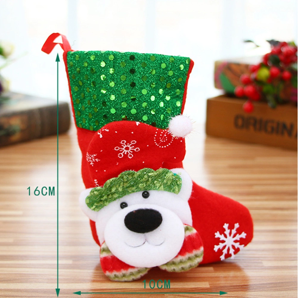 Christmas Tree Hanging Ornaments Party Decoration Miniature Ornaments Sock (Bear)