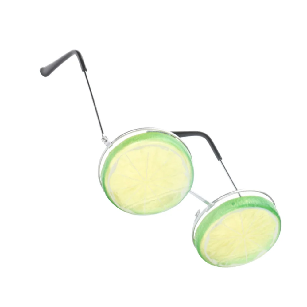 2pcs Beach Party Glasses Funny Cosplay Glasses Lemon Shaped Party Glasses Wedding Photo Prop (Green)