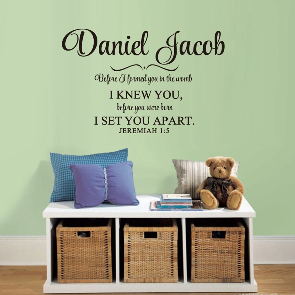 Wall Decal Sticker Wall Bible Verses Christian Jeremiah 1:5 Bible Verse Home Decor Quotes Art Decor