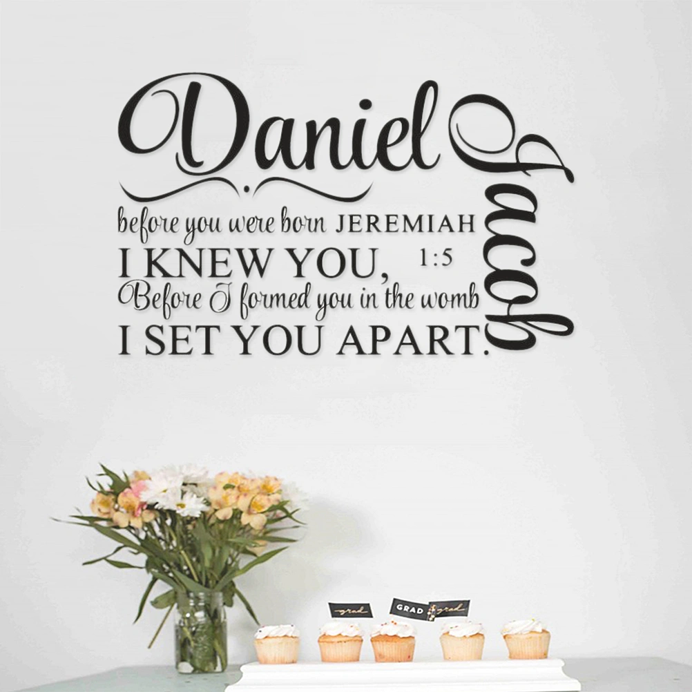Wall Decal Sticker Wall Bible Verses Christian Jeremiah 1:5 Bible Verse Home Decor Quotes Art Decor