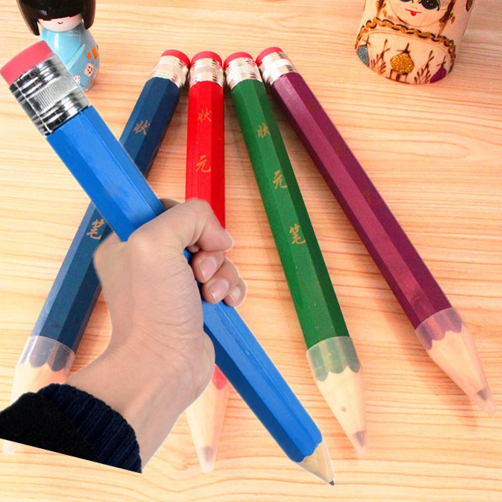 2pcs Kid Pencil 35cm Extra Large Funny Kid Stationery Wood Pencil Party Gift