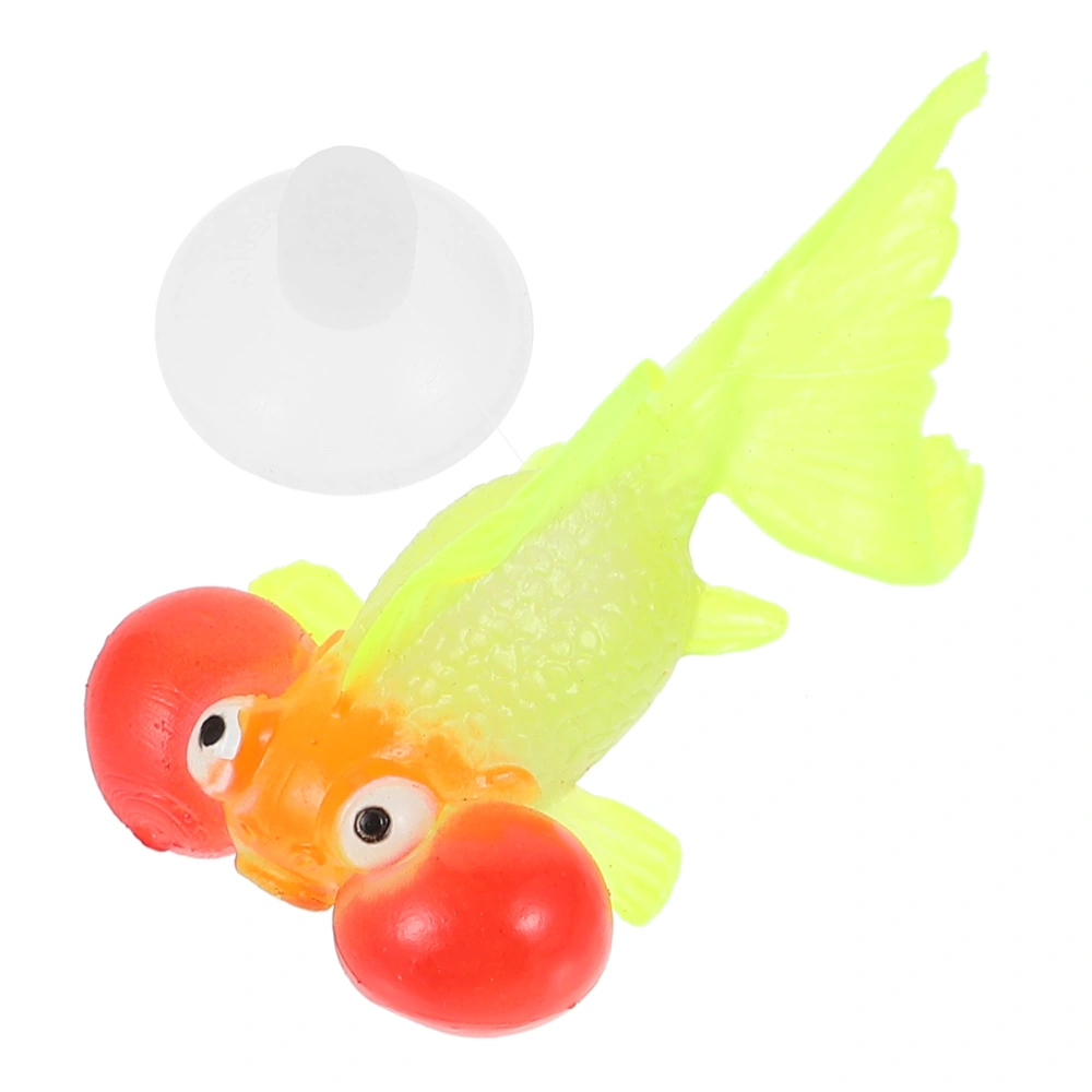 1Pc Aquarium Artificial Goldfish Decor Luminous Fish Ornament Silicone Fish Decor