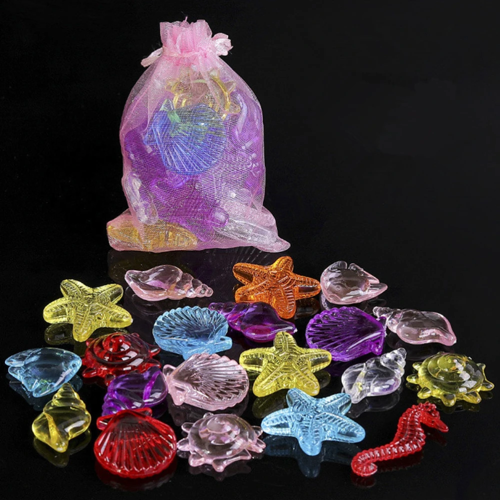 2 Bags of Plastic Gemstones Toys Colorful Simulation Crystal Children Treasure Toys