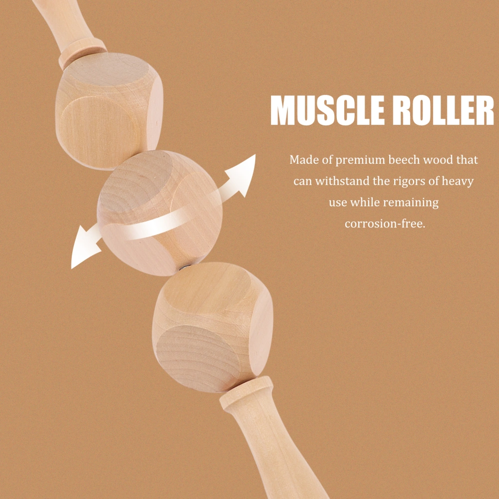 Muscle Roller Wood Therapy Massage Tool Lymphatic Drainage Roller Stick