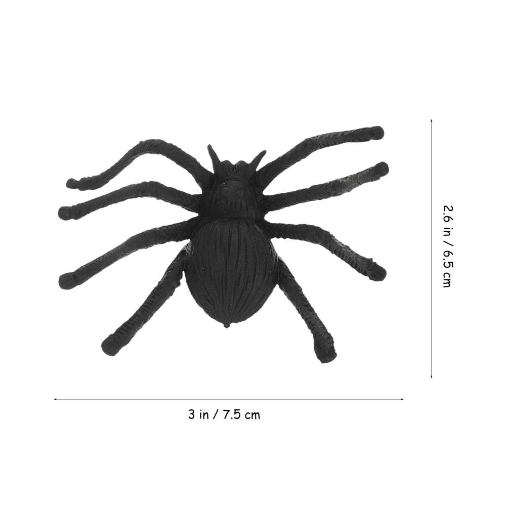 30pcs Fake Black Spider Halloween Fake Spider Plastic Spider Toy for Prank Props