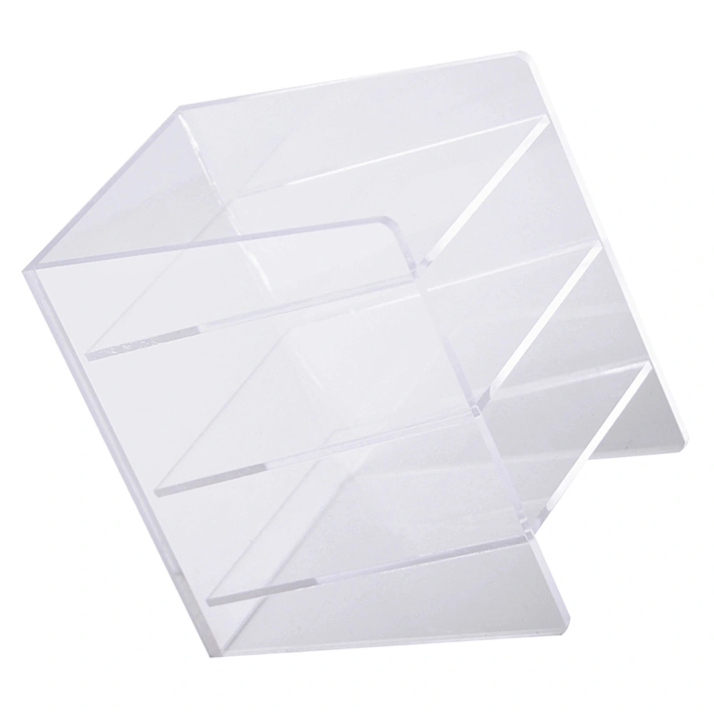 1pc Acrylic Transparent Pen Holder Multifunctional Office Penholder Storage Box