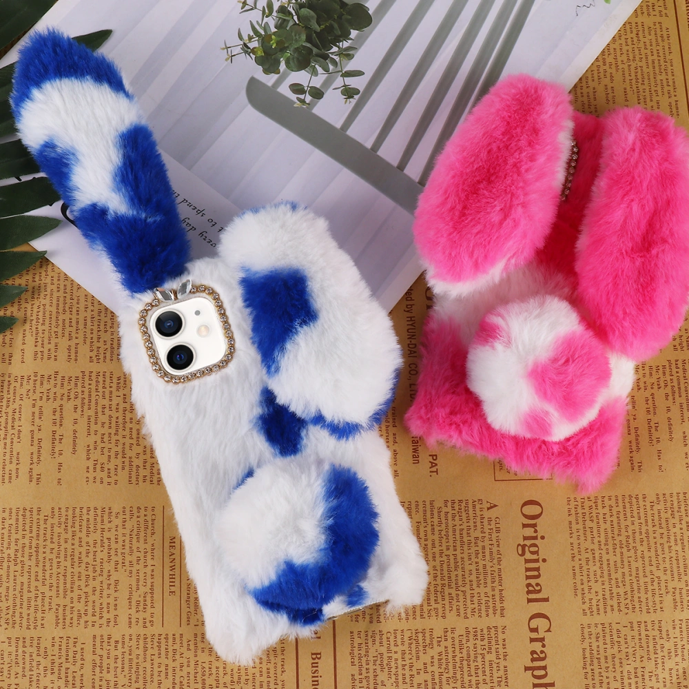 1Pc Decorative Phone Case Plush Phone Shell Gift Compatible for iPhone 11