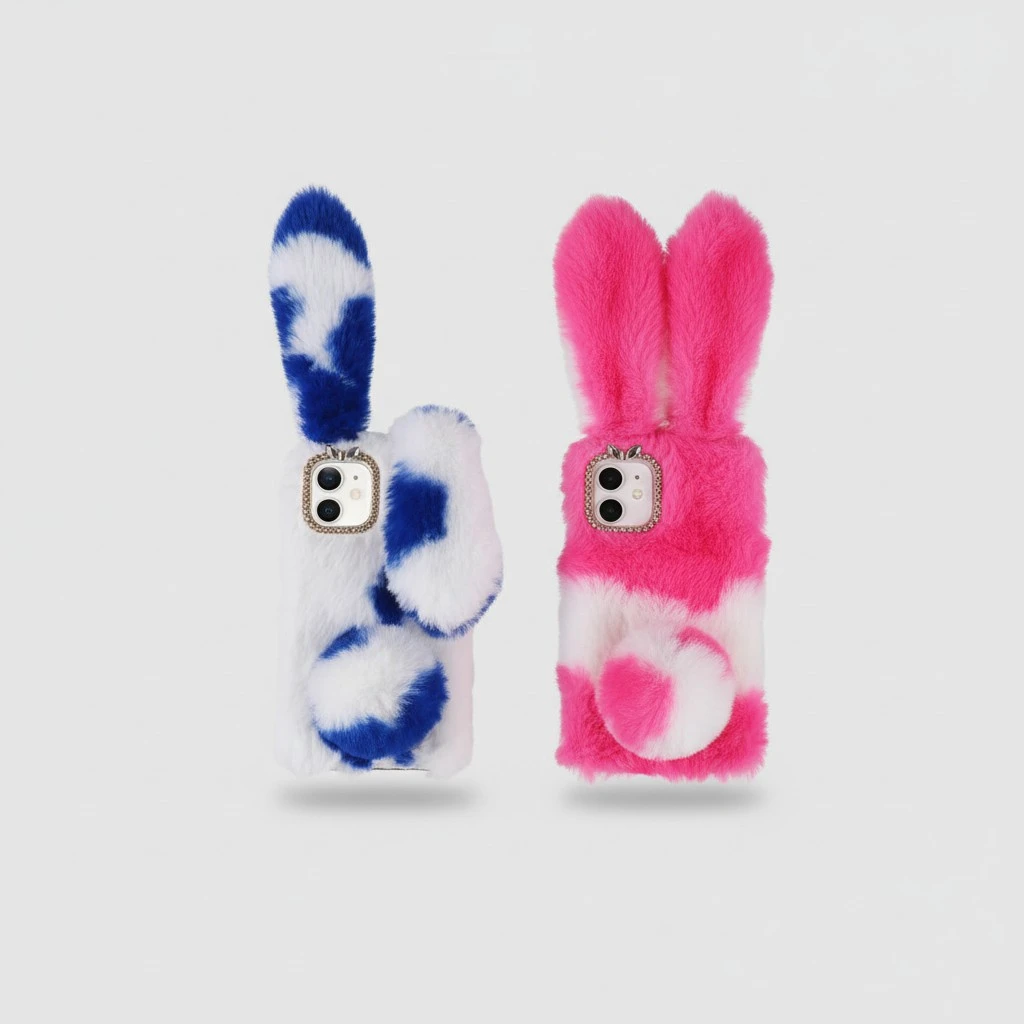 1Pc Decorative Phone Case Plush Phone Shell Gift Compatible for iPhone 11