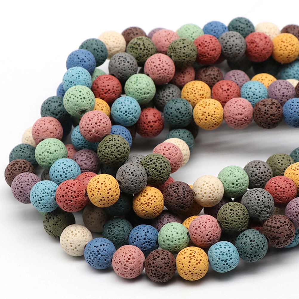1 String of Volcanic Stone Beads Volcanic Lava Spacer Beads Diy Jewelry Making Supplies