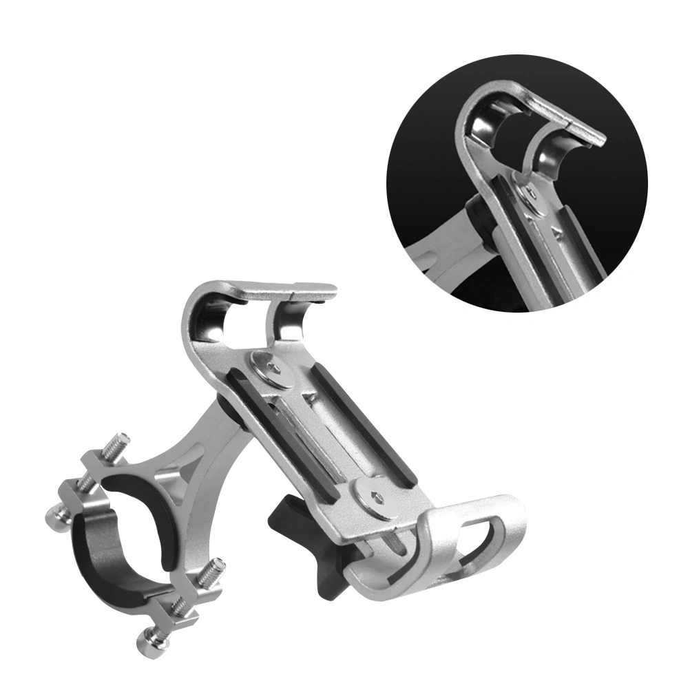 Fixed Navigation Mountain Mobile Phone Holder Aluminum Alloy Mobile Phone Bracket (Silver)