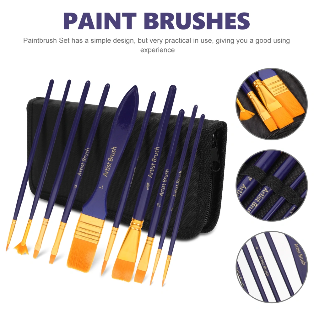 1 Set of Portable Paint Brushes Multi-function Artist Brushes Professional Watercolor Brushes