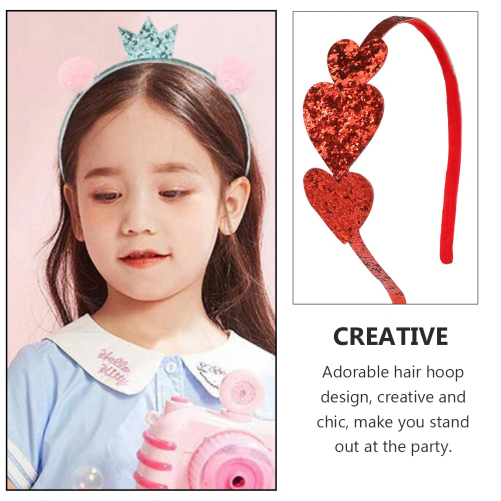 3Pcs Adorable Headband Shiny Hair Lovely Children Hairpin Party Supplies