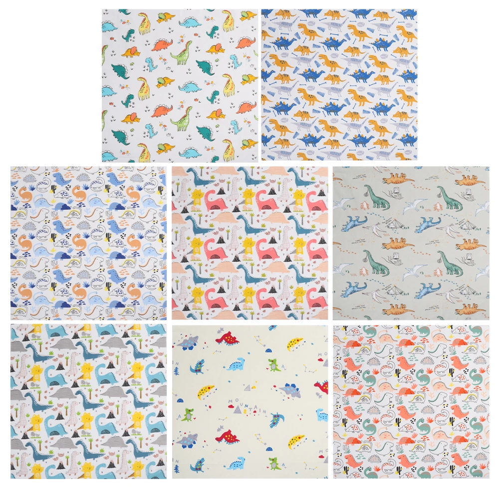 8pcs Pure Cotton DIY Fabrics Handmade Patchwork Printed Sewing Cloth 50x50cm