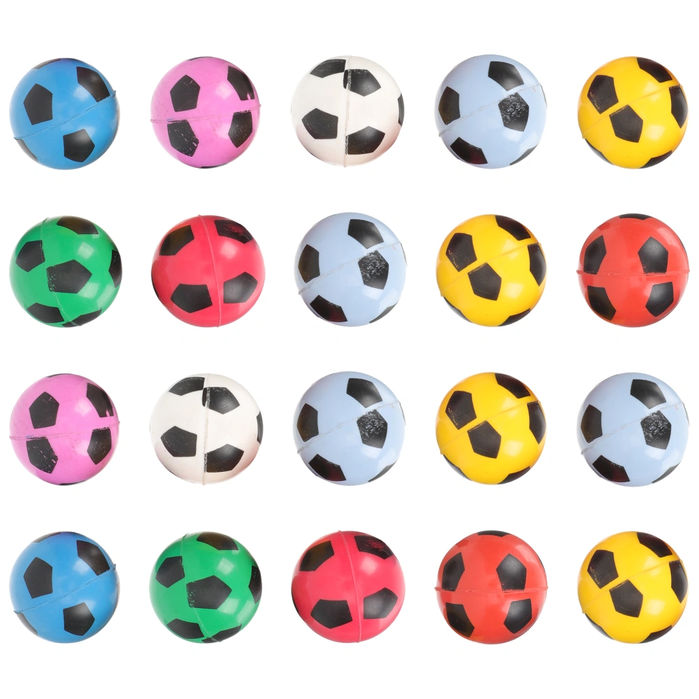 20pcs Rubber Bouncy Balls Soccer Rubber Bounce Balls Jumping Balls(Random Color)