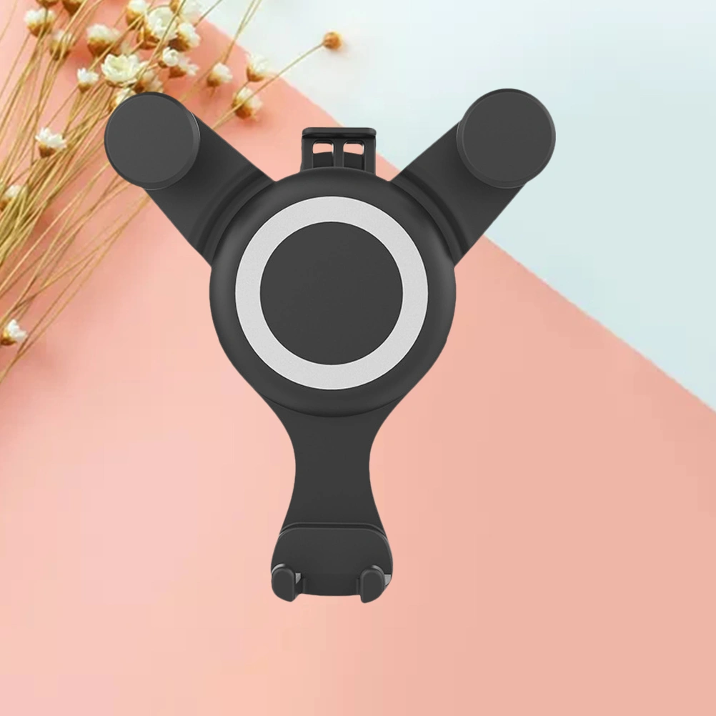 1PC Vehicle-mounted Phone Holder Car Air-conditioning Vent Phone Holder Universal Car Phone Holder Car Air Outlet Mobile Phone Bracket Automatic Clamping Car Phone Stand Black