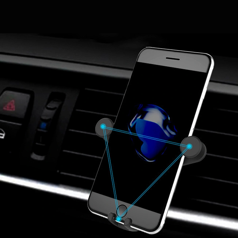 1PC Vehicle-mounted Phone Holder Car Air-conditioning Vent Phone Holder Universal Car Phone Holder Car Air Outlet Mobile Phone Bracket Automatic Clamping Car Phone Stand Black