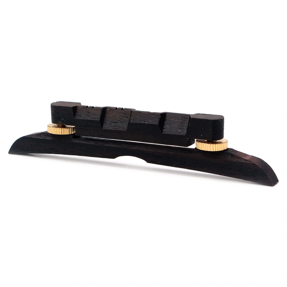 Exquisite Height Adjustable Ebony Guitar Bridge for Mandolin Guitar Bass QD01 (Coffee)