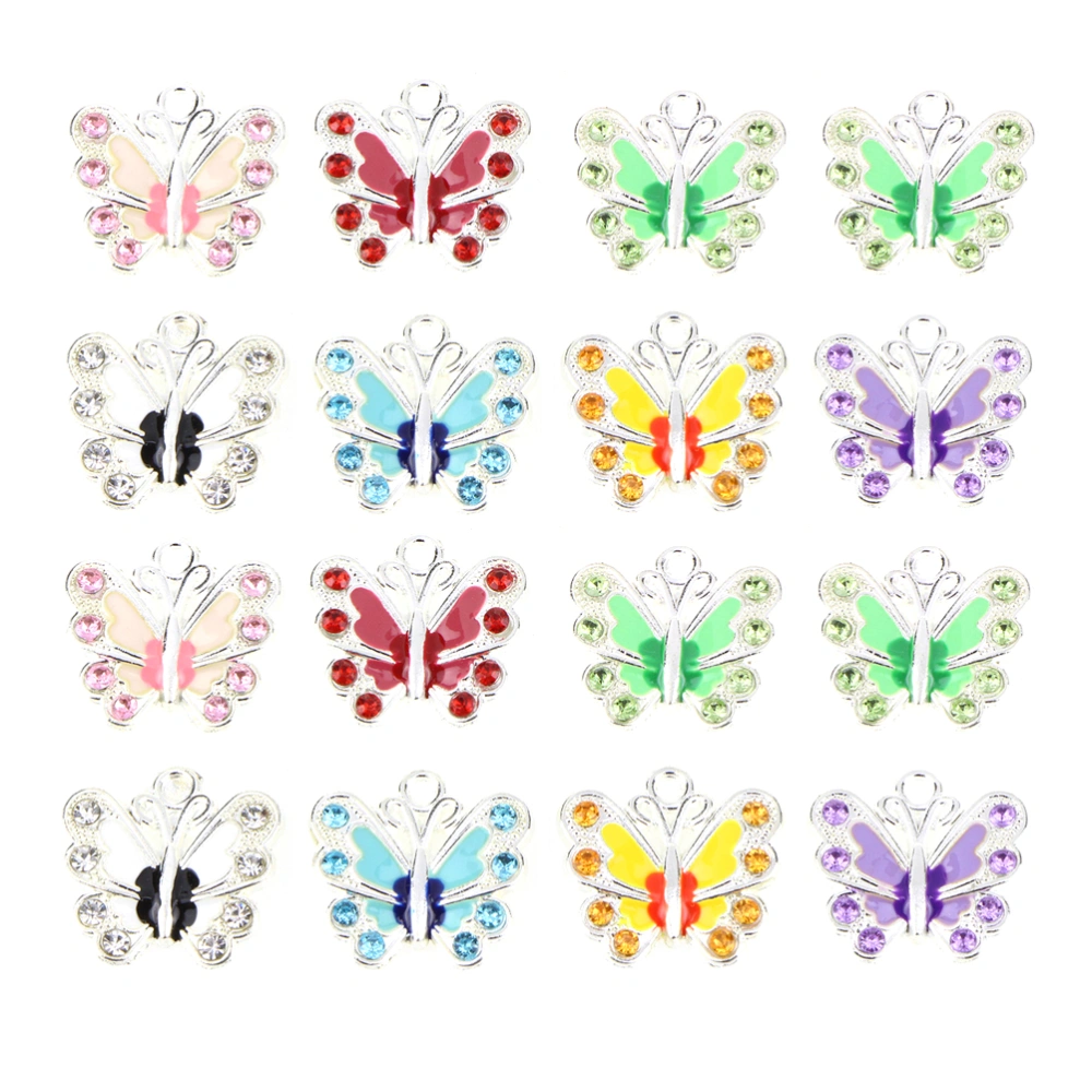 35pcs DIY Accessories Oil Drop Diamond Accessories Necklace Pendant (5pcs in Each Color, Green, Pink, Red, Purple, White, Blue, Yellow)