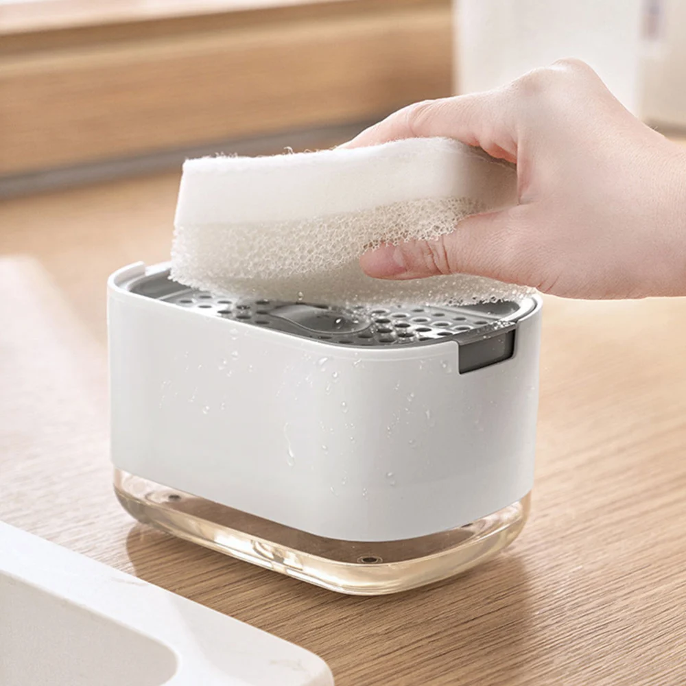 Press-type Soap Dispenser Automatic Soap Dispenser Countertop Draining Box Kitchen Soap Holder