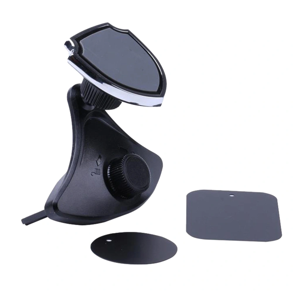 1PC Vehicle-mounted Phone Holder CD Port Mobile Phone Bracket Magnetic Suction Phone Bracket Navigator Phone Stand Practical Car Mobile Phone Support Black