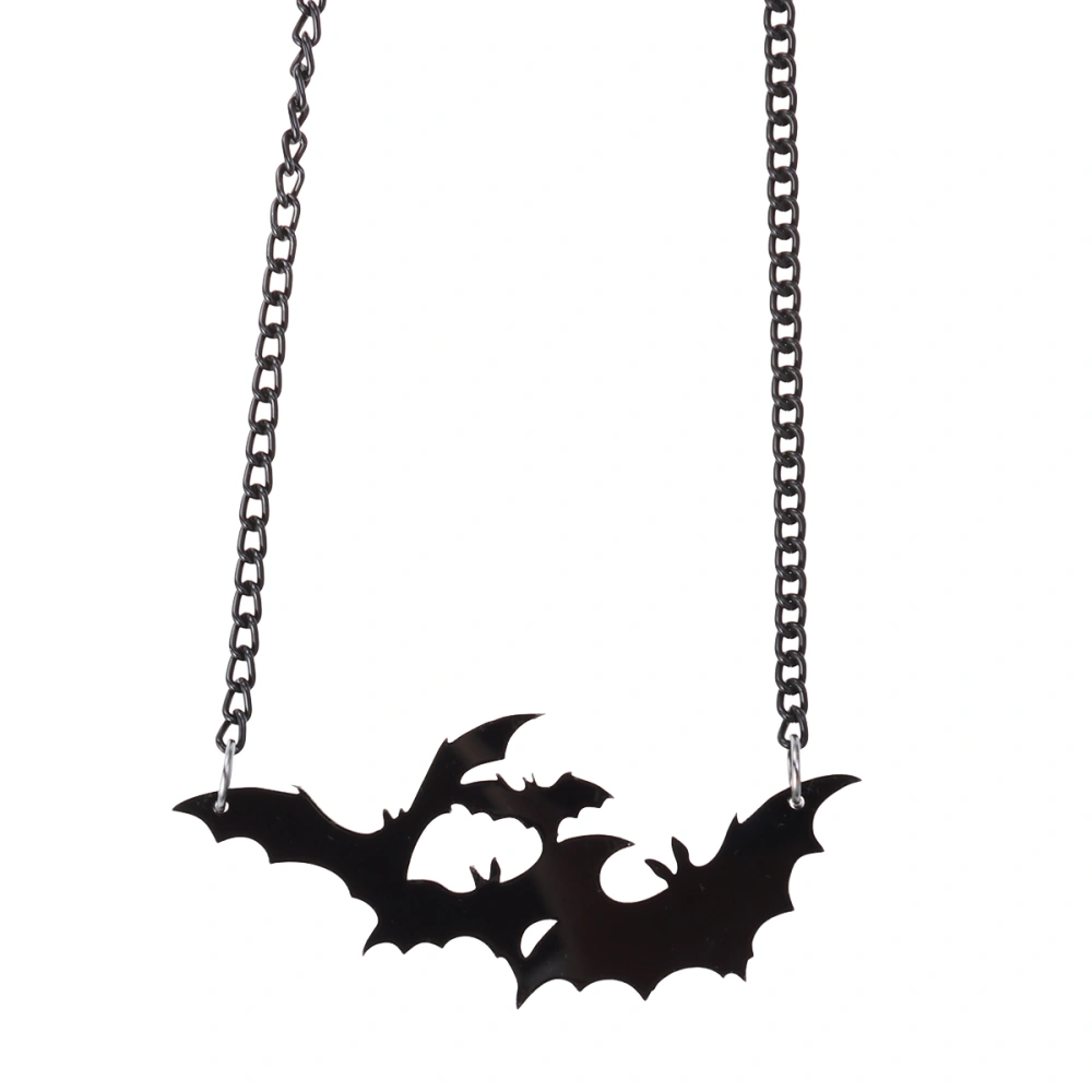 Halloween Women Decoration, Sexy Bats Necklace Ornaments for Women Halloween Masquerade Party Dress up Decoration (Black)