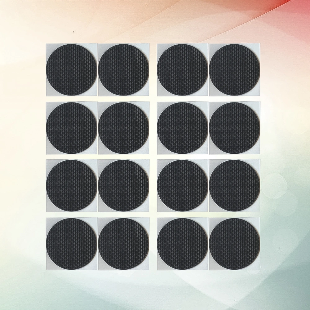 16pcs Thicken Thick Furniture Foot-pad Rubber Anti-skid Anti-scratch Pad Furniture Leg Bottom Feet Round Chair Table Leg Pad Black