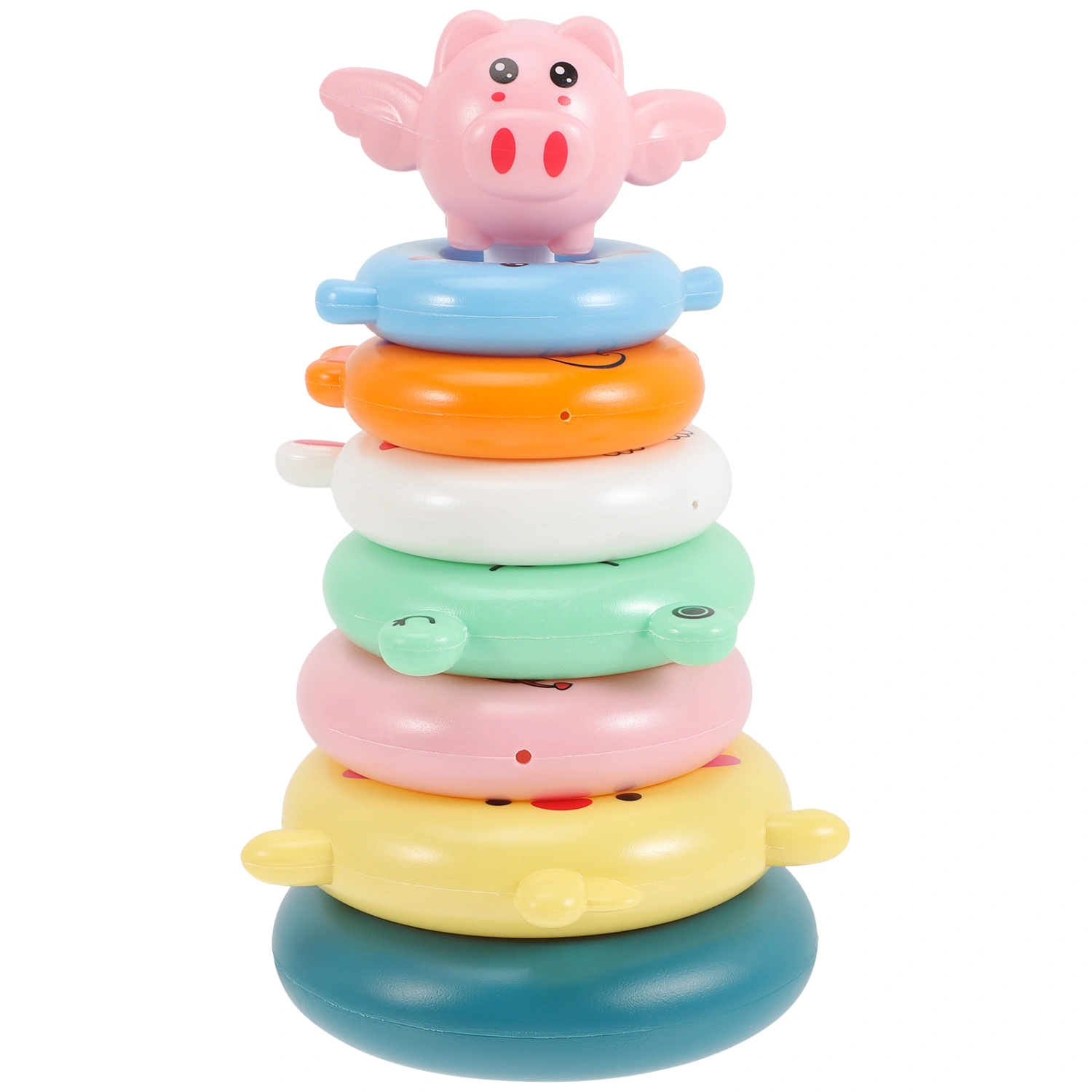 1 Set Stacking Toys Rainbow Ring Stacking Game Toys Toddlers Early Educational Toys